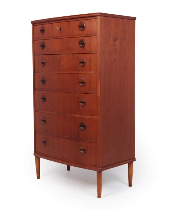 Mid Century Modern Danish Teak Chest of Drawers c1950 - Image 3