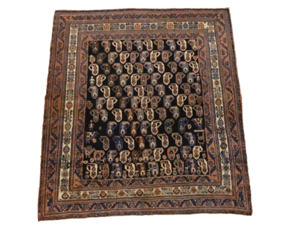 AFSHAR 144cm x 135cm Antique Antique Rugs 3