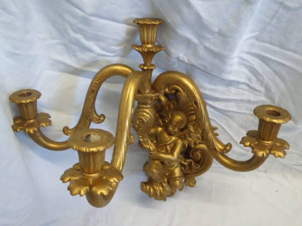 Pair of gesso sconces - 18th century - Image 4