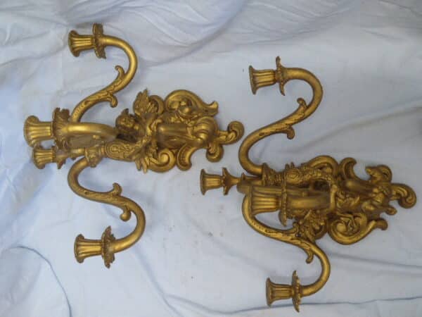 Pair of gesso sconces – 18th century gesso Antique Mirrors 7