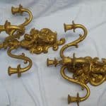 Pair of gesso sconces – 18th century gesso Antique Mirrors