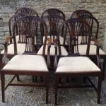 Set of 8 mahogany dining chairs circa 1885 dining chairs Antique Chairs