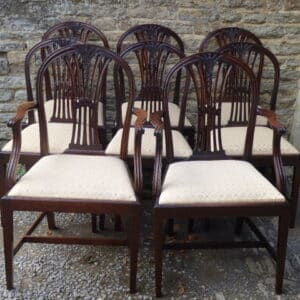 Set of 8 mahogany dining chairs circa 1885 dining chairs Antique Chairs