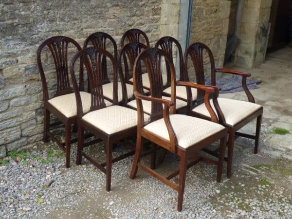 Set of 8 mahogany dining chairs circa 1885 - Image 2