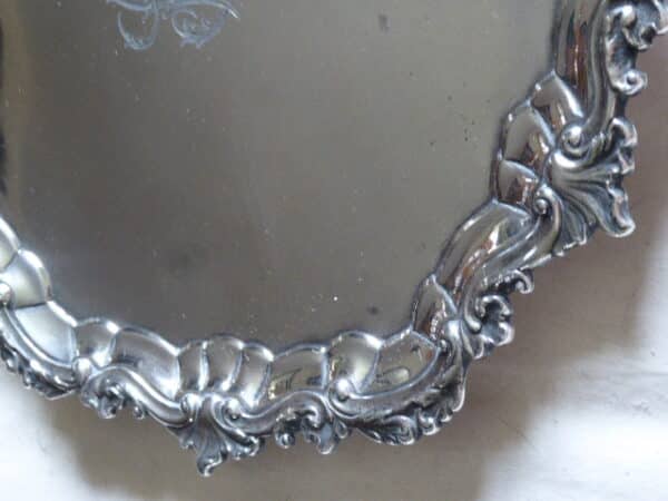 George II silver salver – 1742 – Thomas Whipham of London salver Antique Silver 7