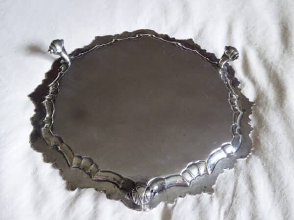 George II silver salver – 1742 – Thomas Whipham of London salver Antique Silver 8