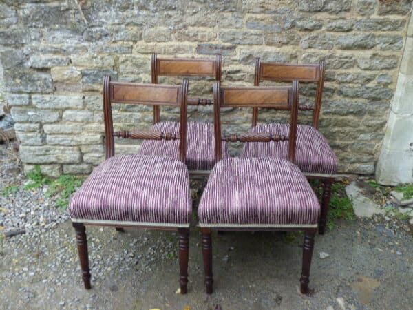 Set of 4 mahogany rope back chairs circa 1810 dining chairs Antique Chairs 3