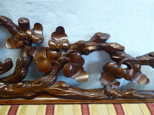 Rare Black Forest walnut window seat circa 1850 - Image 3