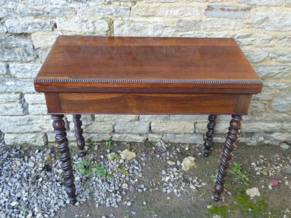 Rosewood card table circa 1840 card table Antique Tables 4
