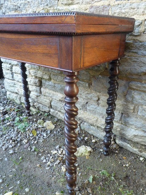 Rosewood card table circa 1840 card table Antique Tables 5
