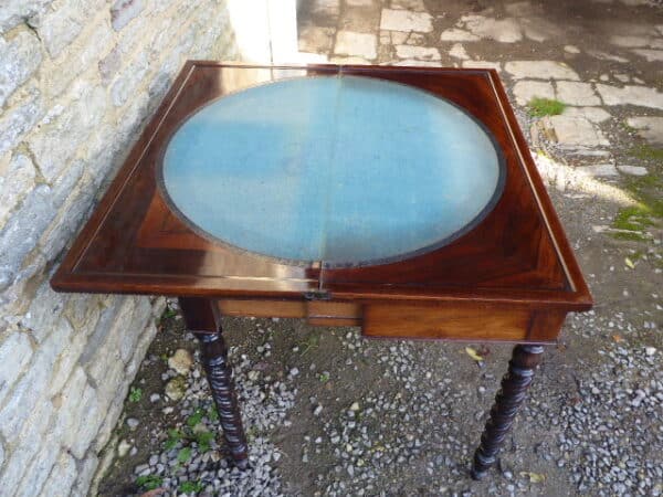 Rosewood card table circa 1840 card table Antique Tables 7