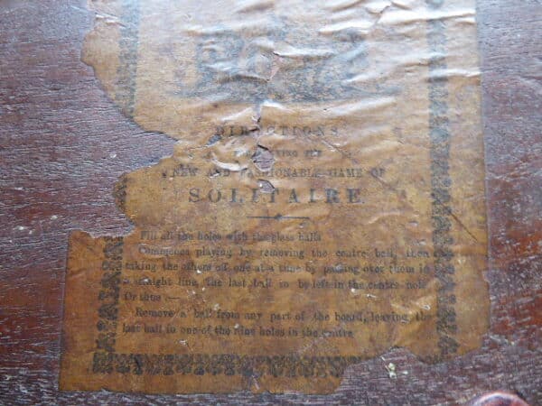 Early Victorian solitaire board - Image 5