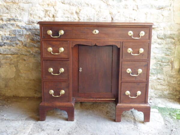 Georgian mahogany knee hole desk circa 1800
