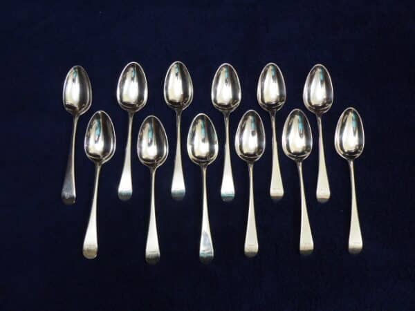 Set of 12 silver serving spoons 1782 serving spoons Antique Silver 3
