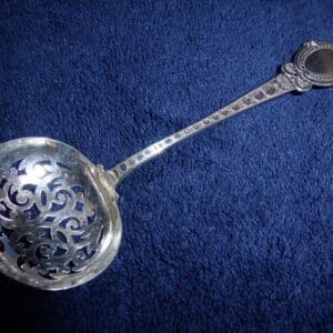 Silver sifting spoon 1850 Birminghamy Birmingham Antique Silver