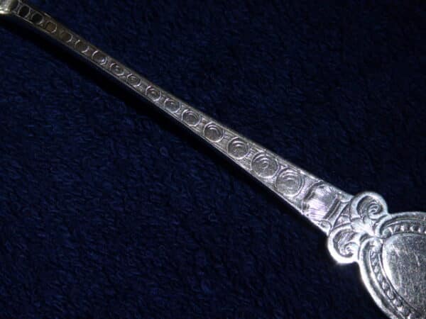 Silver sifting spoon 1850 Birminghamy Birmingham Antique Silver 8