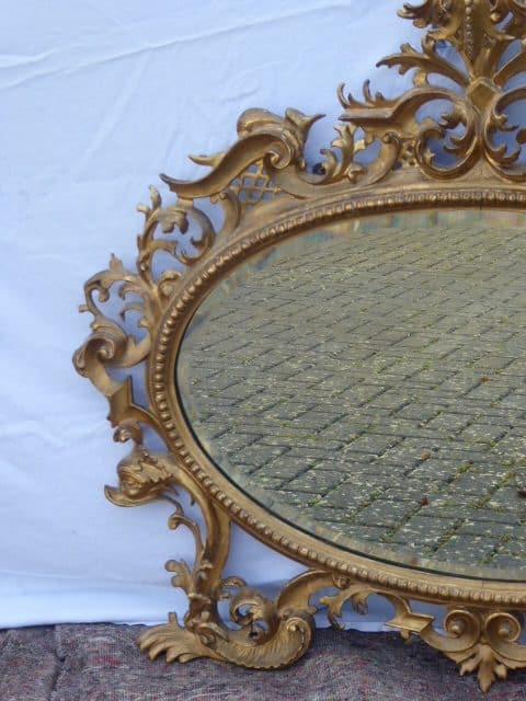 Gilded gesso mirror circa 1860 gesso Antique Mirrors 4