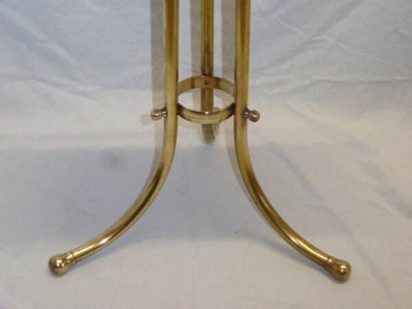 Victorian brass and oak revolving magazine rack - Image 5