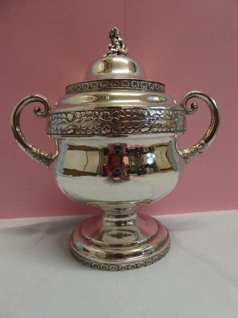 American silver sugar bowl circa 1820 – William Thomson New York silver Antique Silver 4