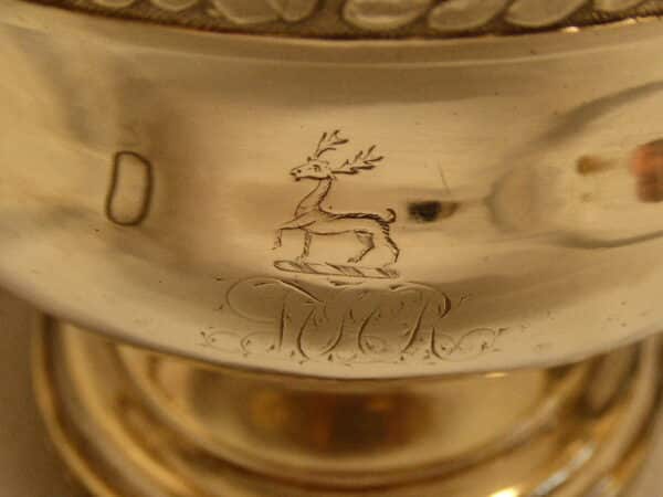 American silver sugar bowl circa 1820 - William Thomson New York - Image 6