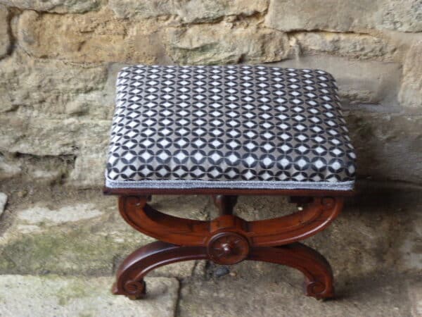 Rosewood stool by Mackenzie & Mitchell Edinburgh - circa 1850 - Image 6
