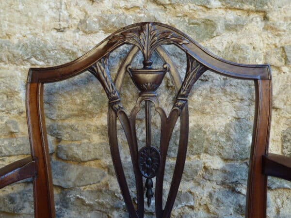 Set of 6 original Hepplewhite dining chairs circa 1780 - Image 6