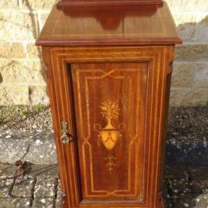 Victorian marquetry bedside cabinet edwards and roberts Antique Cabinets