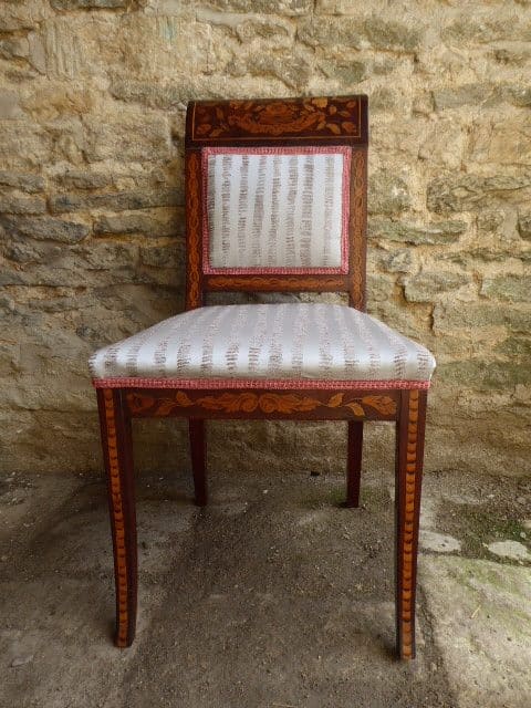Set of 4 Dutch marquetry dining chairs circa 1820 dining chairs Antique Chairs 5