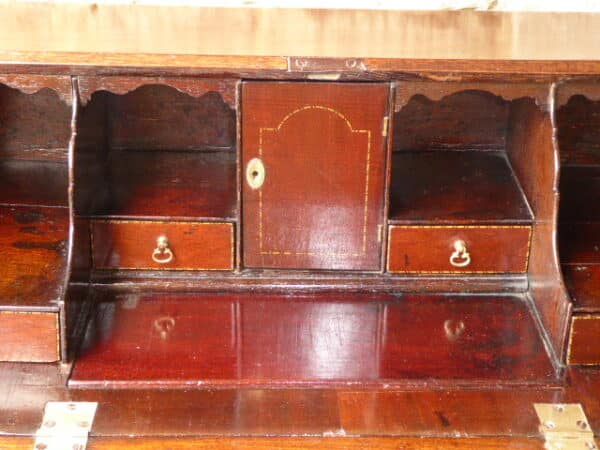 Fiddleback mahogany bureau - 19th century - Image 5