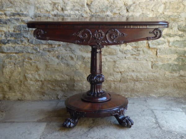 Goncalo Alves card table circa 1840