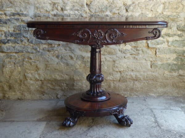 Goncalo Alves card table circa 1840 card table Antique Tables 3