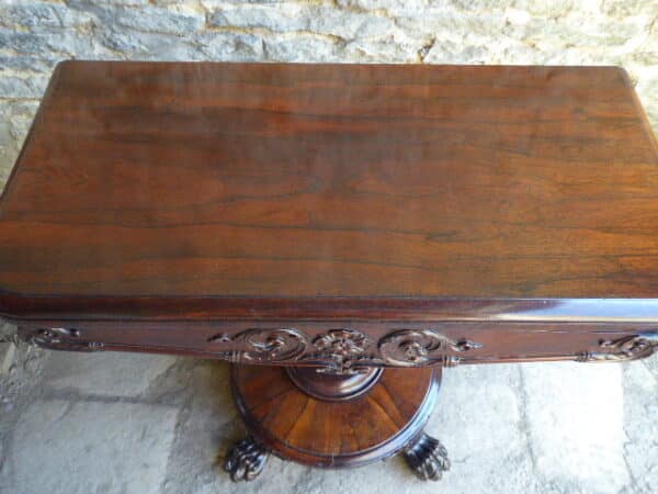 Goncalo Alves card table circa 1840 - Image 4