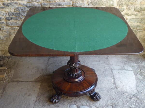 Goncalo Alves card table circa 1840 card table Antique Tables 8