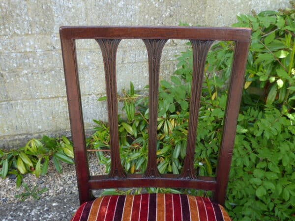 Set of 4 mahogany dining chairs circa 1780 - Image 5