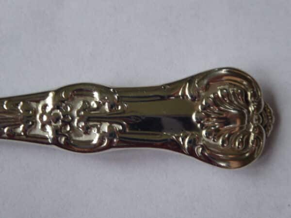 Pair of silver condiment spoons 1833 – Queens pattern condiment spoons Antique Silver 7