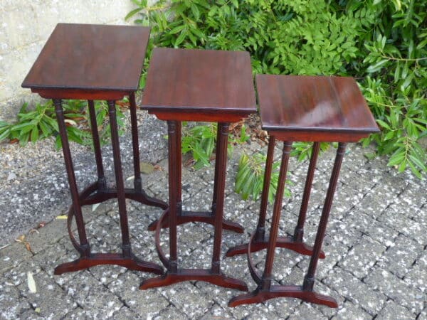 Mahogany nest of tables Mahogany Antique Tables 7