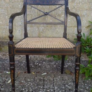 Ebonised and decorated carver circa 1790 chair Antique Chairs