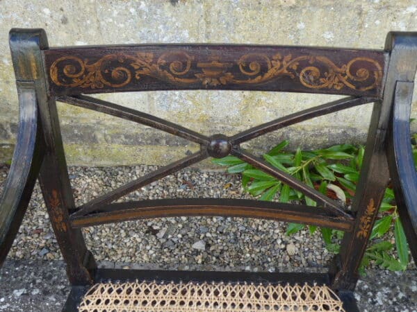 Ebonised and decorated carver circa 1790 chair Antique Chairs 6