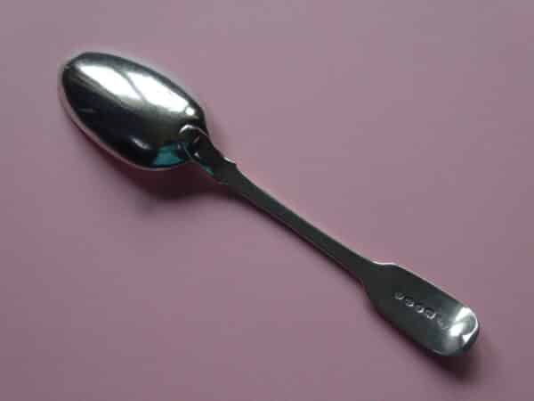 Silver dessert spoon - 1833 by Robert Hennell - Image 3