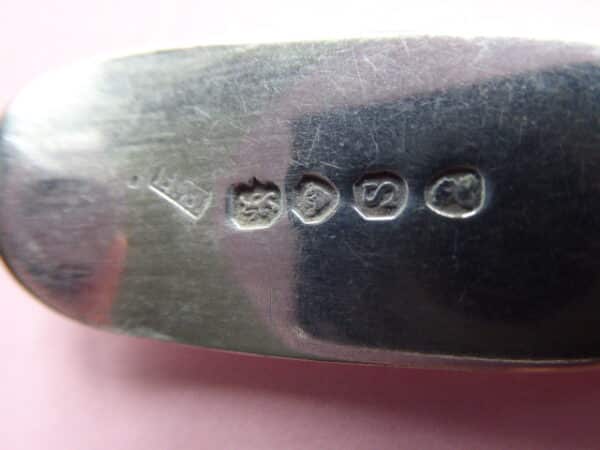 Silver dessert spoon - 1833 by Robert Hennell - Image 6
