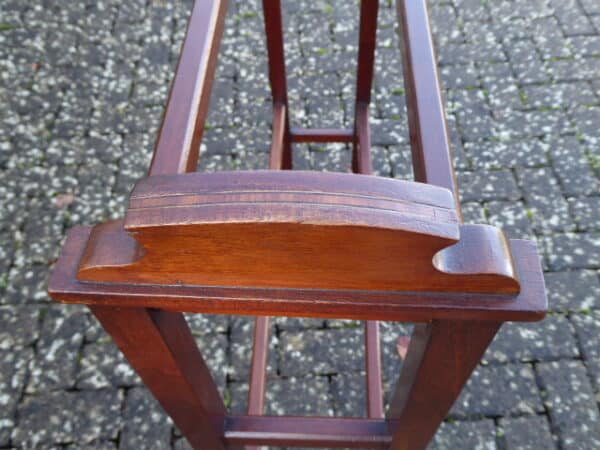 Edwardian mahogany inlaid towel rail - Image 2