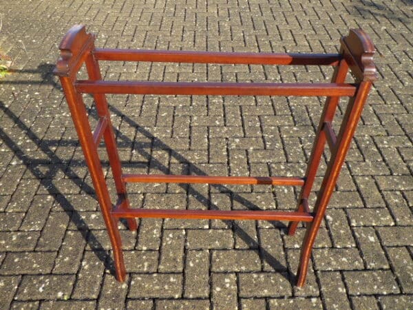 Edwardian mahogany inlaid towel rail Edwardian Miscellaneous 6