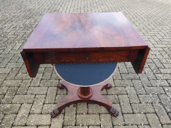 Irish rosewood sewing table circa 1830 irish Antique Tables 5