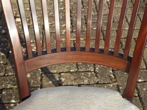 Cuban mahogany marquetry chair circa 1880 - Image 4