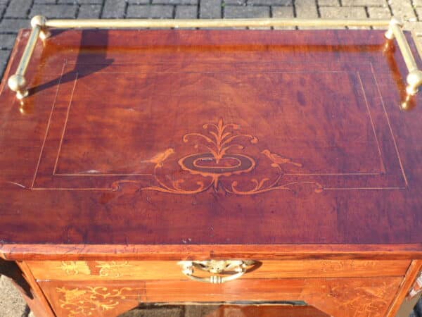 Walnut inlaid music cabinet circa 1890 marquetry Antique Cabinets 7