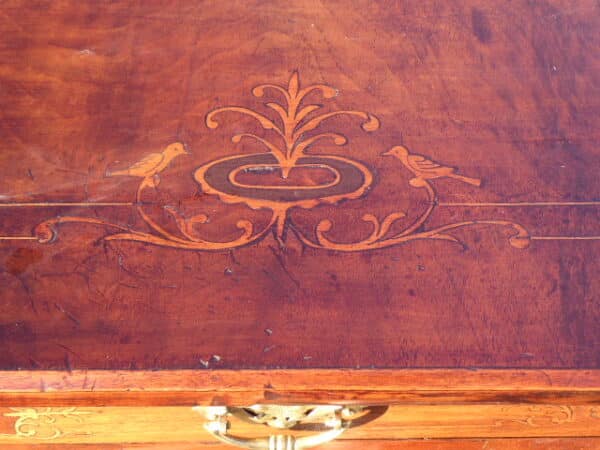 Walnut inlaid music cabinet circa 1890 marquetry Antique Cabinets 8