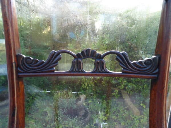 Pair of rosewood chairs circa 1830 with caned seats - Image 6