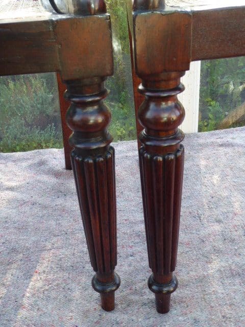 Pair of rosewood chairs circa 1830 with caned seats chairs Antique Chairs 6