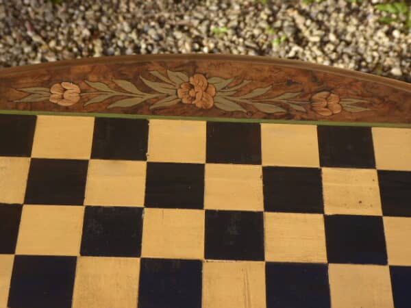 Walnut tilt top chess table circa 1870 Antique Antique Tables 8