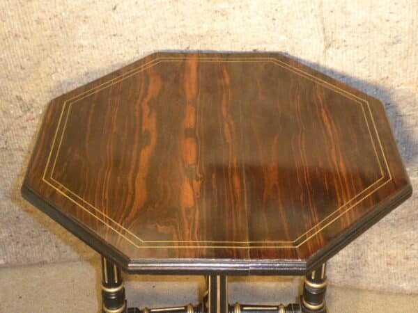 Coromandel octagonal occasional table circa 1860 - Image 4